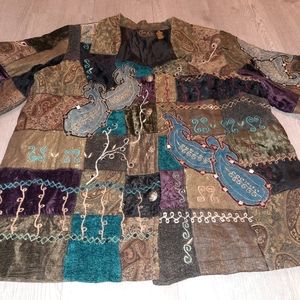 Womens Julia Ken Embroidered Jacket 1X
